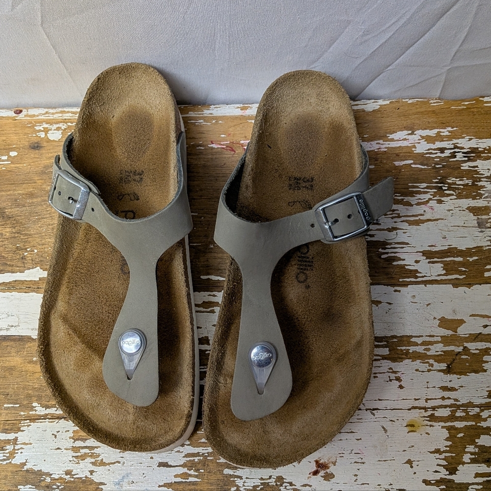 Women's Birkenstock Papillo Gizeh platform Sandals Size 37 Or 6.5 - Picture 2 of 7